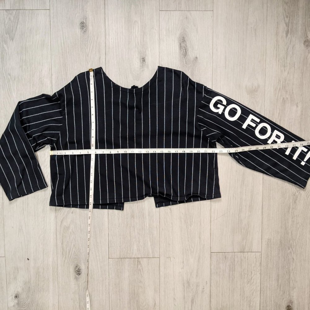 Zara Long Sleeve Go For It Open Back Sweater M - Picture 3 of 6